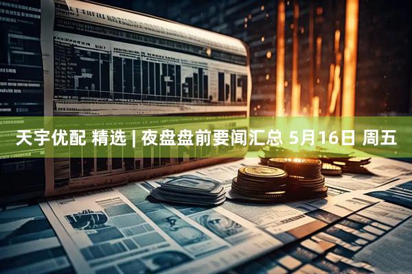 天宇优配 精选 | 夜盘盘前要闻汇总 5月16日 周五