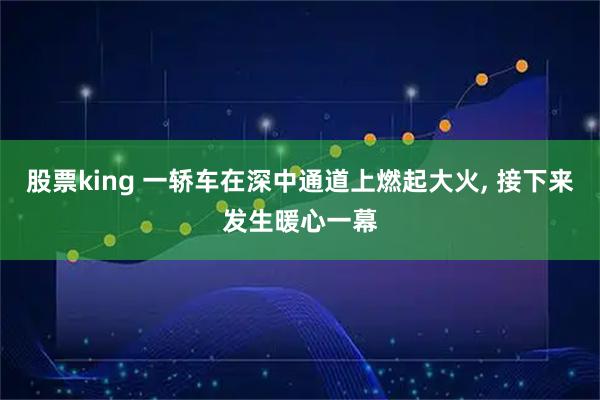 股票king 一轿车在深中通道上燃起大火, 接下来发生暖心一幕