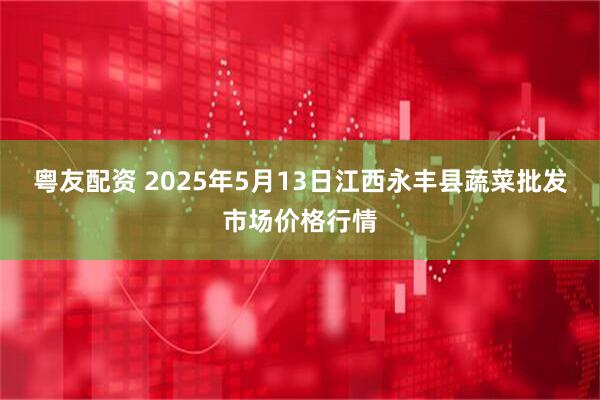 粤友配资 2025年5月13日江西永丰县蔬菜批发市场价格行情
